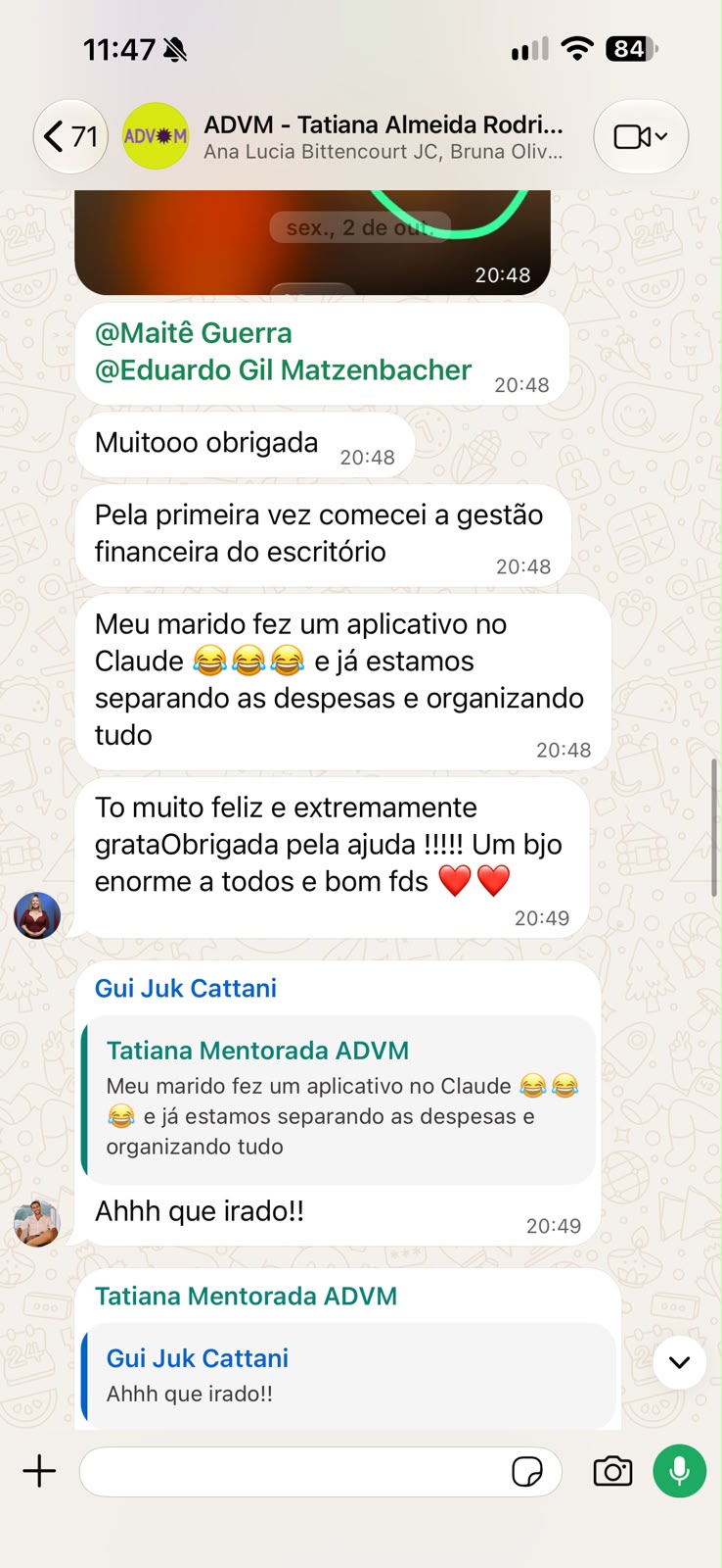 Depoimento de mentorado